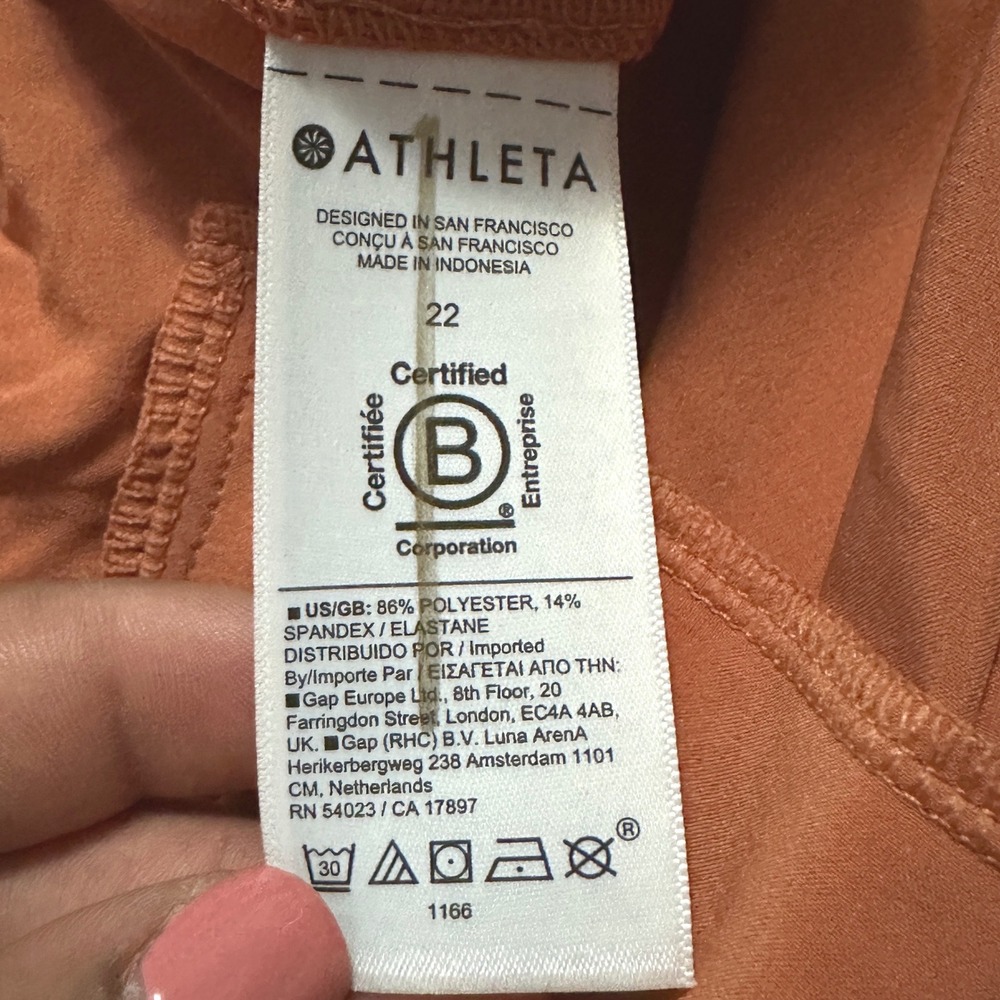 NEW Athleta Brooklyn Ankle Pant Womens 22 Plus Orange Athleisure Gorpcore Travel - Picture 7 of 8